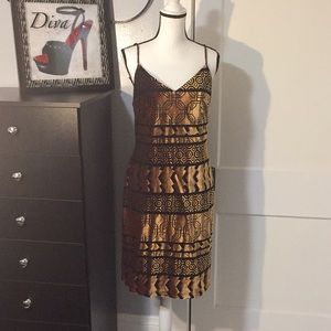 Black Gold Dress Sz 16
